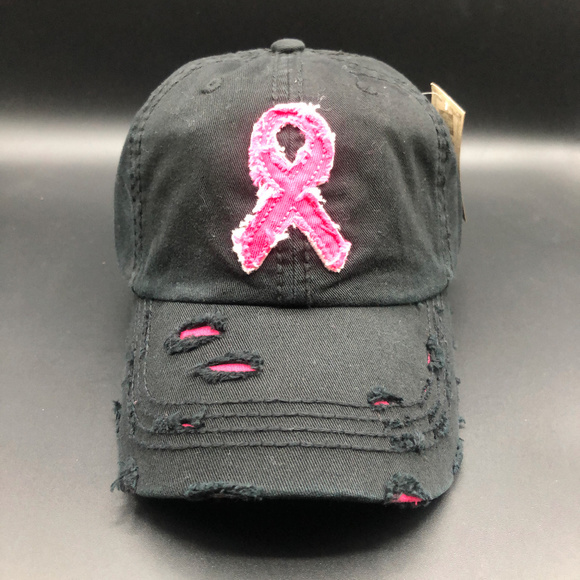 KBETHOS Accessories - Pink Ribbon and Hope Distressed Hat